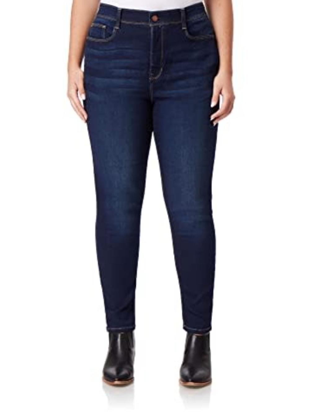 Bandolino Thea High Rise Skinny Jeans - Dark Blue Wash Size 10